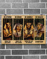 Pharaoh Ancient Egypt Be Strong Brave Humble Badass Poster Horizontal