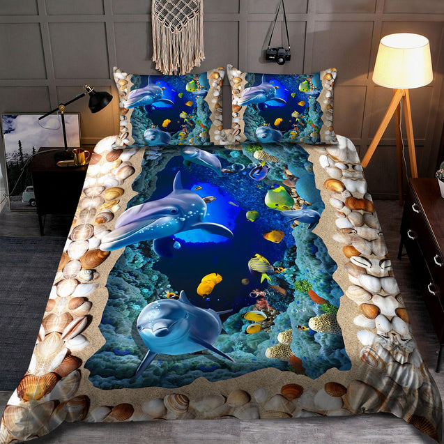 3D Dolphin Bedding Set TN29082001