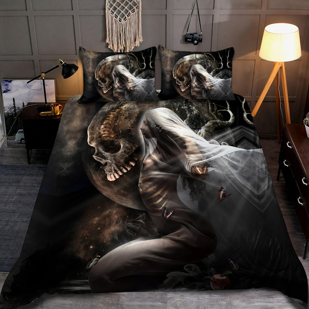 Skull And Girl Bedding Set DQB08102001