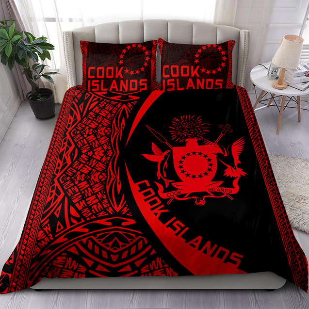 Cook Islands Red Bedding Set-Bedding Set-Huyencass-Twin-Vibe Cosy™