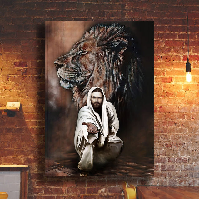 Jesus Lion 3D All Over Printed Poster Vertical