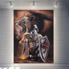 Knight Lion 3D All Over Printed Poster Vertical