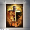 Jesus Lion Cross 3D All Over Printed Poster Vertical Pi24022107