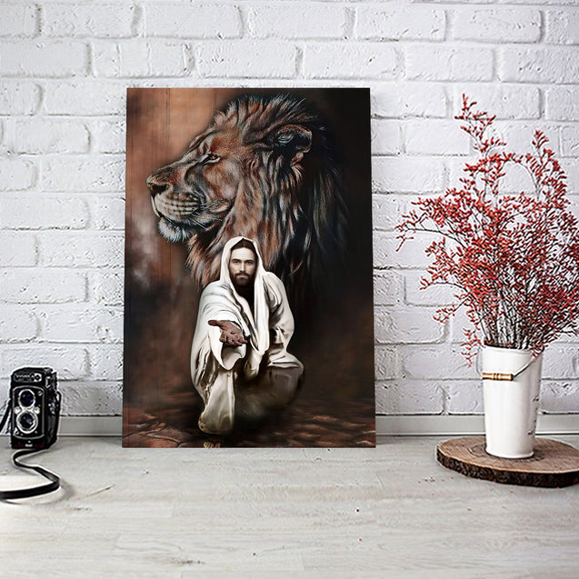 Jesus Lion 3D All Over Printed Poster Vertical