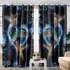 Hummingbird Blue Window Curtains By ML-ML-52'' x 63''-Vibe Cosy™