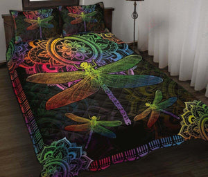 Mandala Dragonfly Quilt Bed Set By ML-Quilt-ML-King-Vibe Cosy™