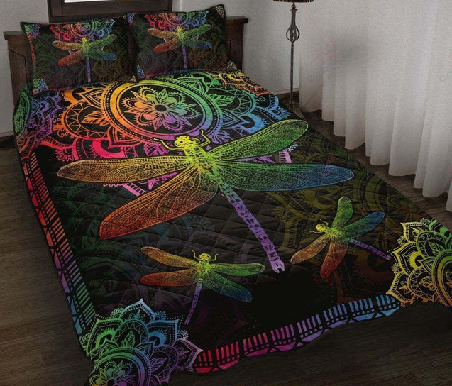 Mandala Dragonfly Quilt Bed Set By ML-Quilt-ML-King-Vibe Cosy™