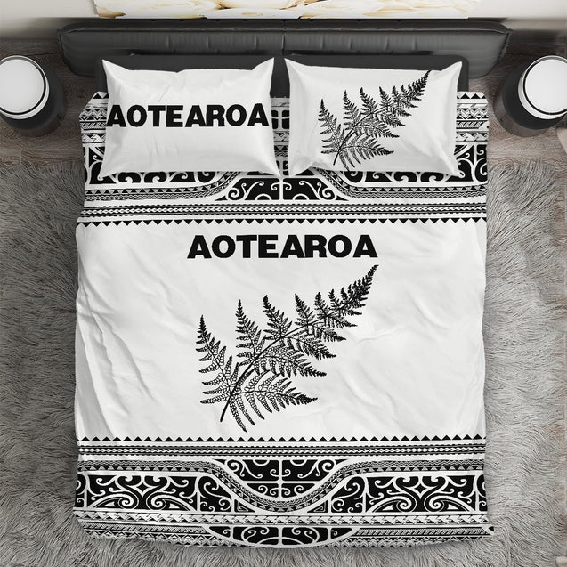 Aotearoa Bedding Set Manaia Silver Fern Paua Shell NTN07152001