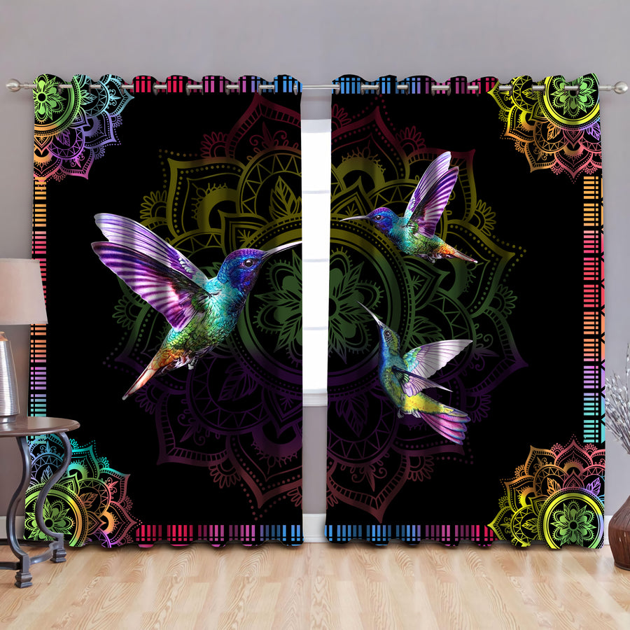 Rainbow Hummingbird ML-Curtains-ML-52'' x 63''-Vibe Cosy™