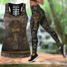 Ancient Egyptian ANKH Combo Hollow Tanktop + Legging MP120201-Apparel-MP-S-S-Vibe Cosy™