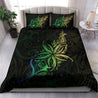 Light Silver Fern New Zealand Bedding Set, Frangipani Tattoo Green MP13072004