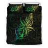 Light Silver Fern New Zealand Bedding Set, Frangipani Tattoo Green MP13072004