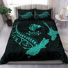 New Zealand Heart Bedding Set - Map Kiwi Mix Silver Fern Turquoise MP13072008