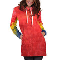 All Over Printed Parrots Hoodie Dress H2479B-Apparel-HbArts-Hoodie Dress-S-Vibe Cosy™