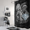 Marilyn Monroe and Skull Shower Curtains-Home Decor-Printify-Combo Shower Curtains + Towel + bath mats (20% OFF)-Vibe Cosy™
