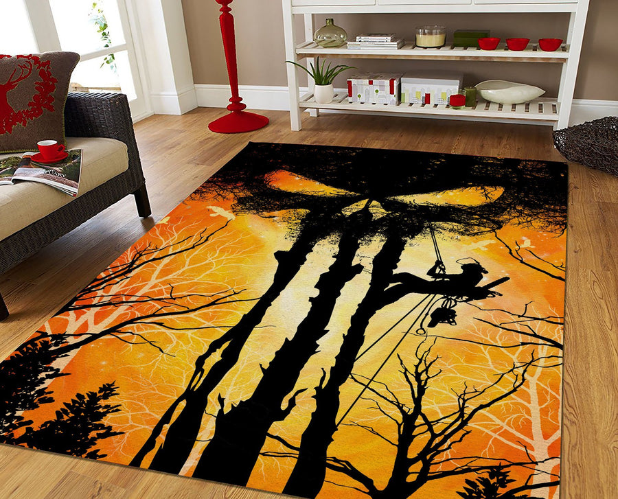 Logger Monster Tree Orange Rug TR1710201