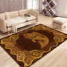 Love Bass Fish antique golden frame 3d printed Rug