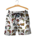 3D All Over Printed Dinosaurs Shirts and Shorts-3D All Over Printed Clothes-HP Arts-Shorts-XS-Vibe Cosy™