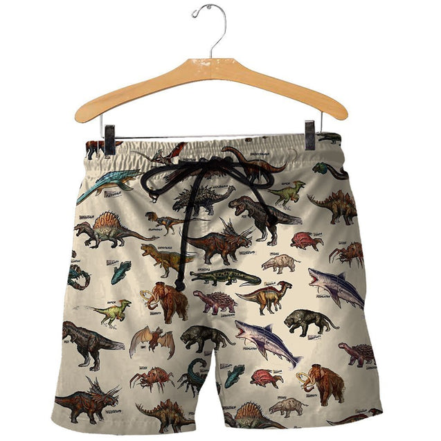 3D All Over Printed Dinosaur & Wildlife Of The Ark Shirts and Shorts-3D All Over Printed Clothes-HP Arts-Shorts-XS-Vibe Cosy™