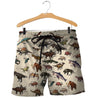 3D All Over Printed Dinosaur & Wildlife Of The Ark Shirts and Shorts-3D All Over Printed Clothes-HP Arts-Shorts-XS-Vibe Cosy™