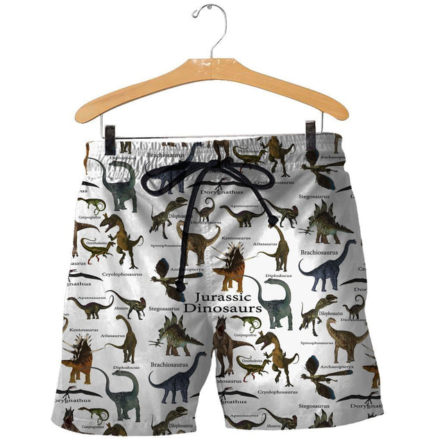 3D All Over Printed Dinosaurs Shirts and Shorts-3D All Over Printed Clothes-HP Arts-Shorts-XS-Vibe Cosy™