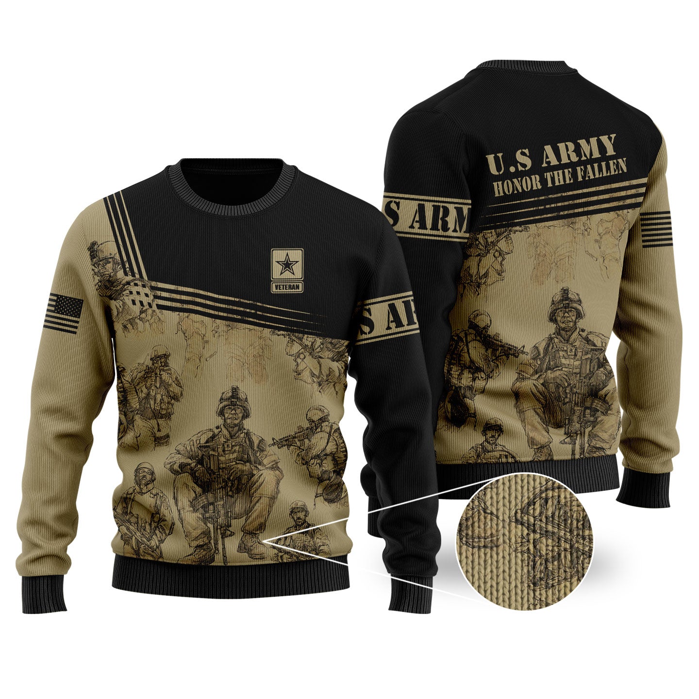 US Army Veteran 3D All Over Printed Unisex Shirts