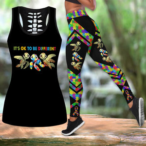 Autism legging + hollow tank combo HAC230404 - Amaze Style™-Apparel