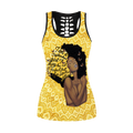 September afro girl art leggings + hollow tank combo DD06112001S-Apparel-HG-No legging-S-Vibe Cosy™