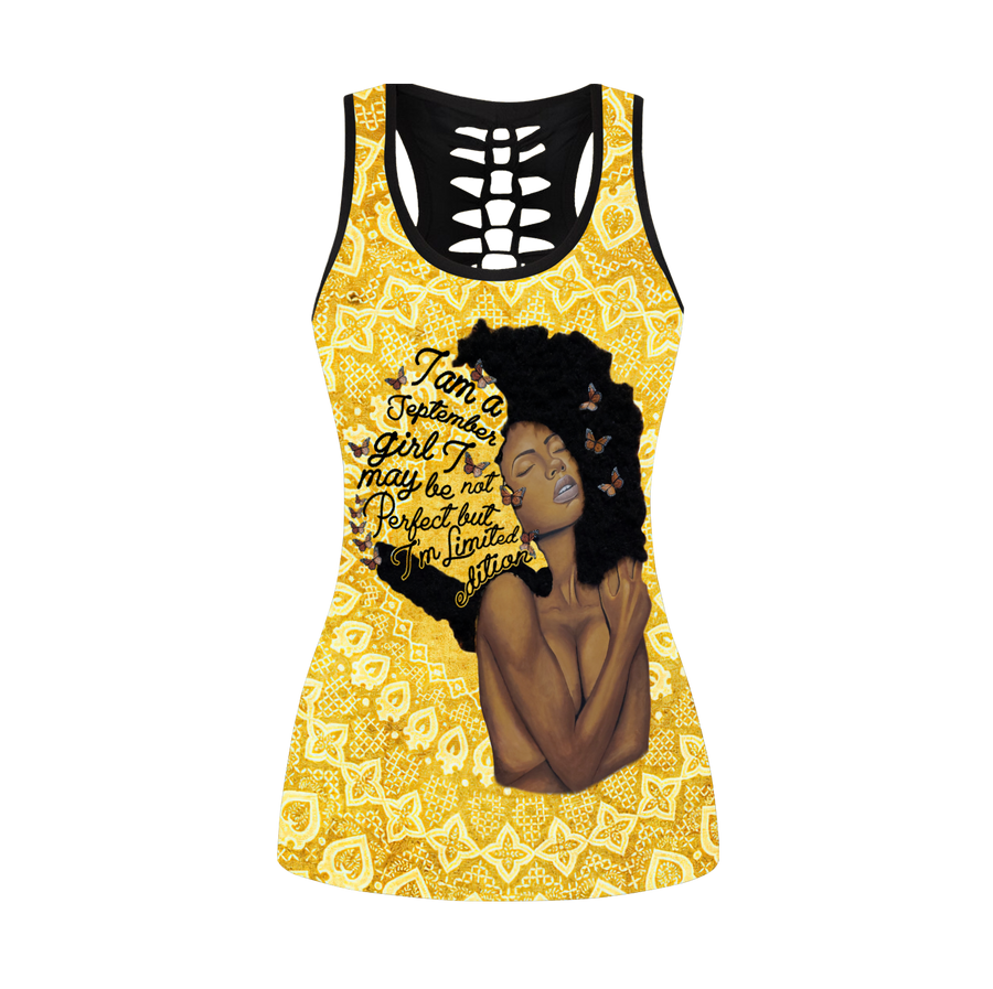 September afro girl art leggings + hollow tank combo DD06112001S-Apparel-HG-S-S-Vibe Cosy™