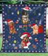 Christmas Dachshund Weiner Quilt