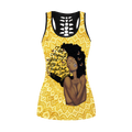 August afro girl art leggings + hollow tank combo DD06102002S-Apparel-HG-No legging-S-Vibe Cosy™