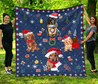 Christmas Dachshund Weiner Quilt