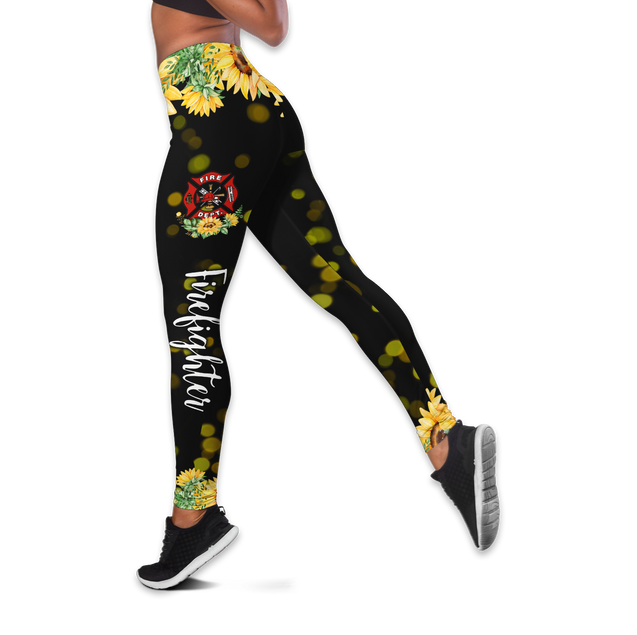 Sunflower Firefighter Wife Combo Tank + Legging DD09092002