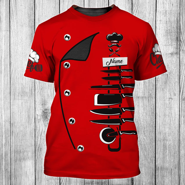 Custom Name Master Chef 3D All Over Printed Unisex Shirts