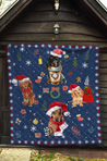 Christmas Dachshund Weiner Quilt