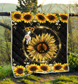 Awesome Cow and Sunflower Quilt VP14112008