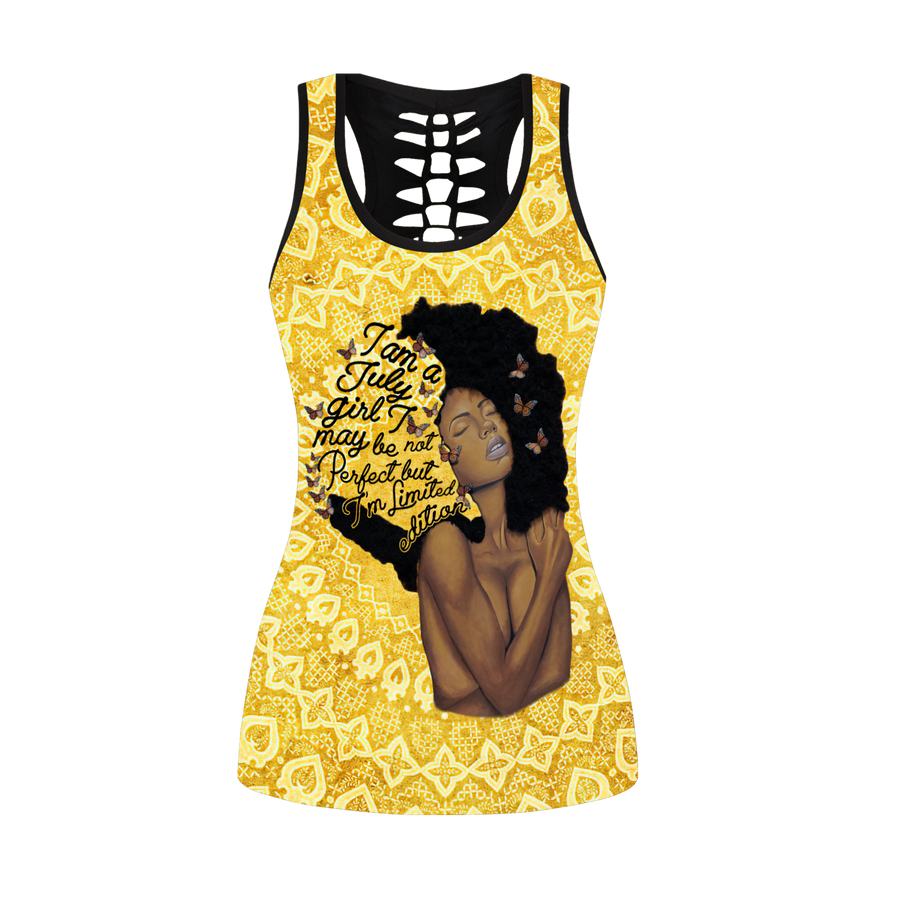 July afro girl art leggings + hollow tank combo DD06102001S-Apparel-HG-S-S-Vibe Cosy™