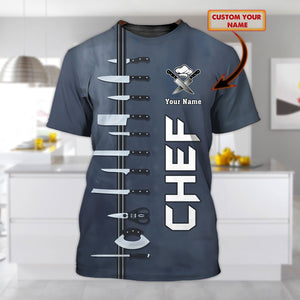 Custom Name Master Chef 3D All Over Printed Unisex Shirts