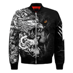 Wolf Tattoo Over Printed Shirt For Men and Women