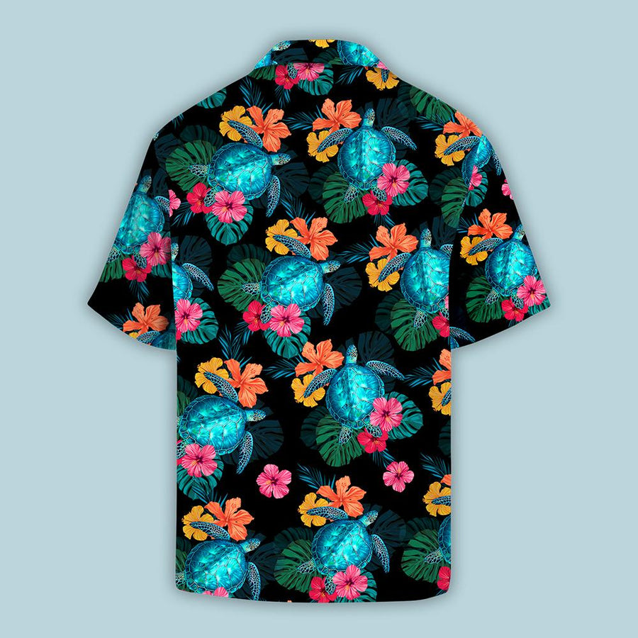 Turtles Hibiscus Tropical Hawaii Shirt - Amaze Style™-Apparel
