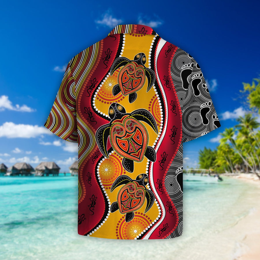 Aboriginal Turtles Map Australia Beach Shirt TR2707205S-Apparel-Huyencass-SHIRT-S-Vibe Cosy™