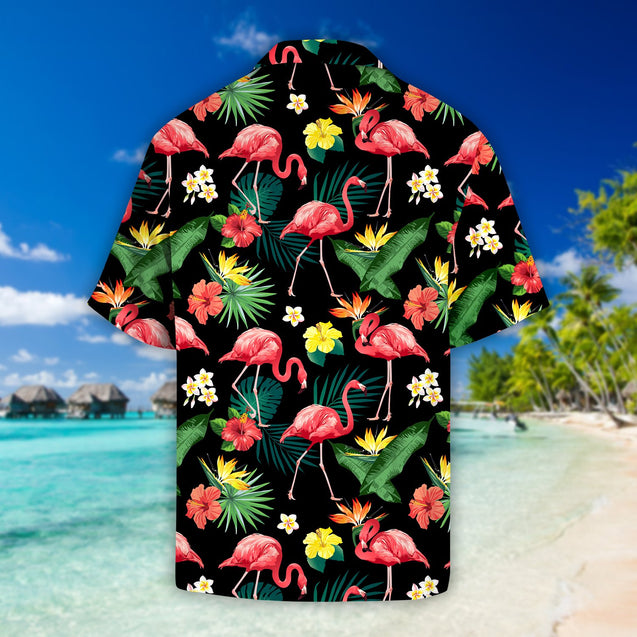 Flamingo Hibiscus Tropical Hawaii Shirt - Amaze Style™-Apparel