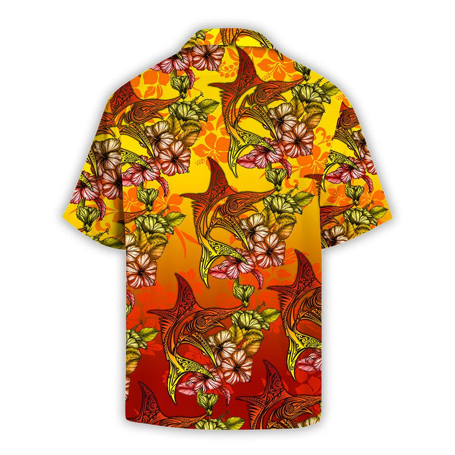 Marlins Hibiscus Tropical Hawaii Shirt - Amaze Style™-Apparel