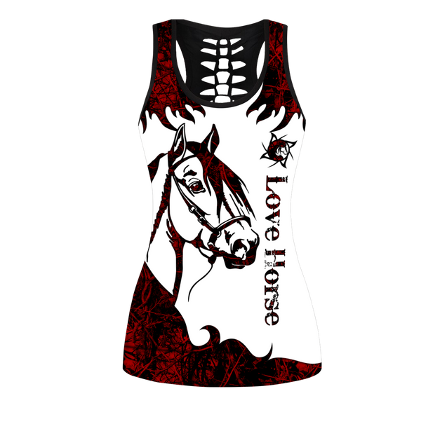 Love Horse Red Tatoo Combo Tank + Legging Pi31072003