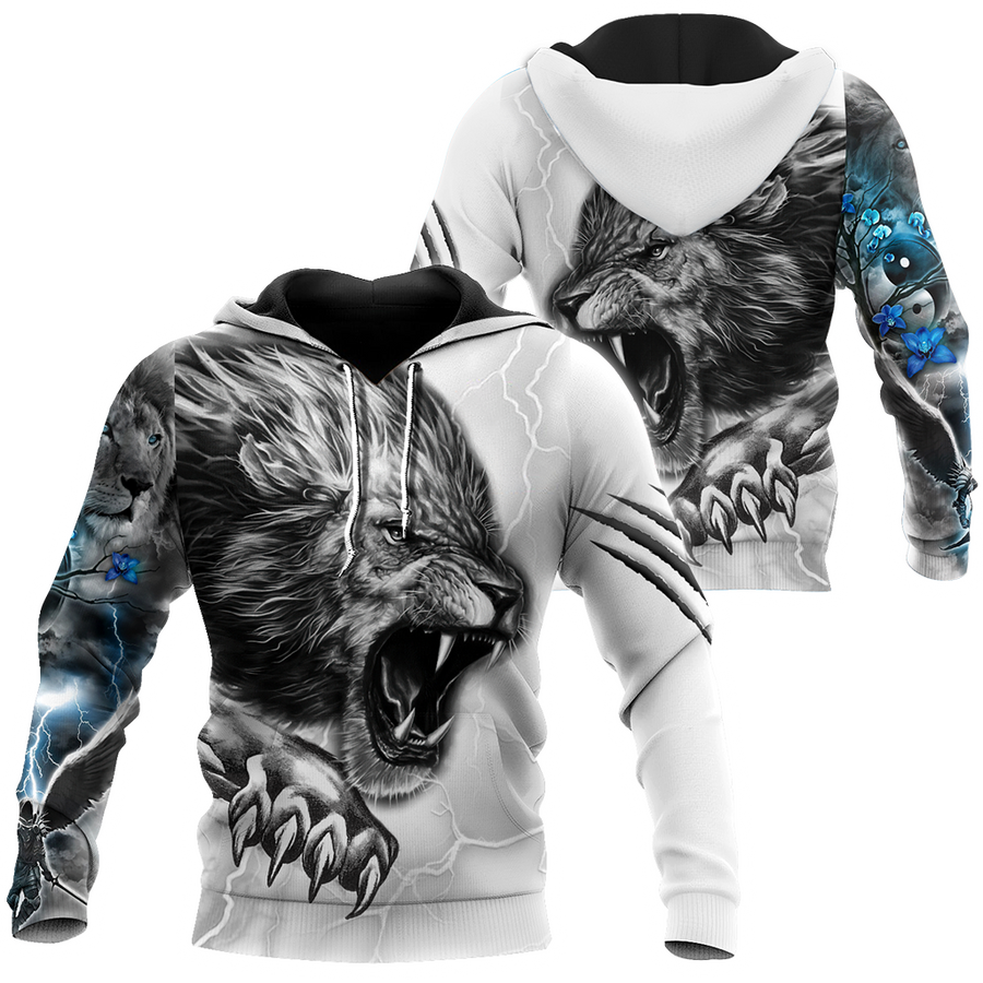 Lion Warrior 3D All Over Print Hoodie Pi28082002