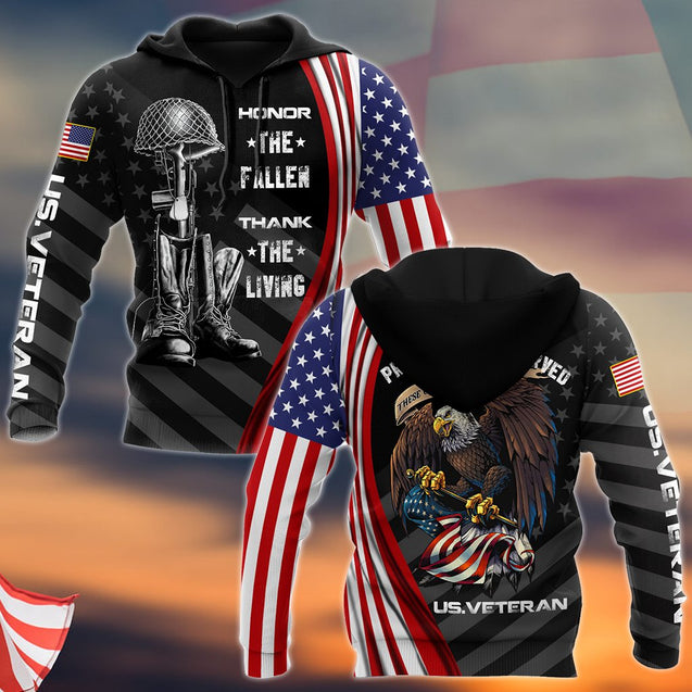 Honor The Fallen Thank The Living 3D All Over Printed Shirts For Men and Women Pi17092002