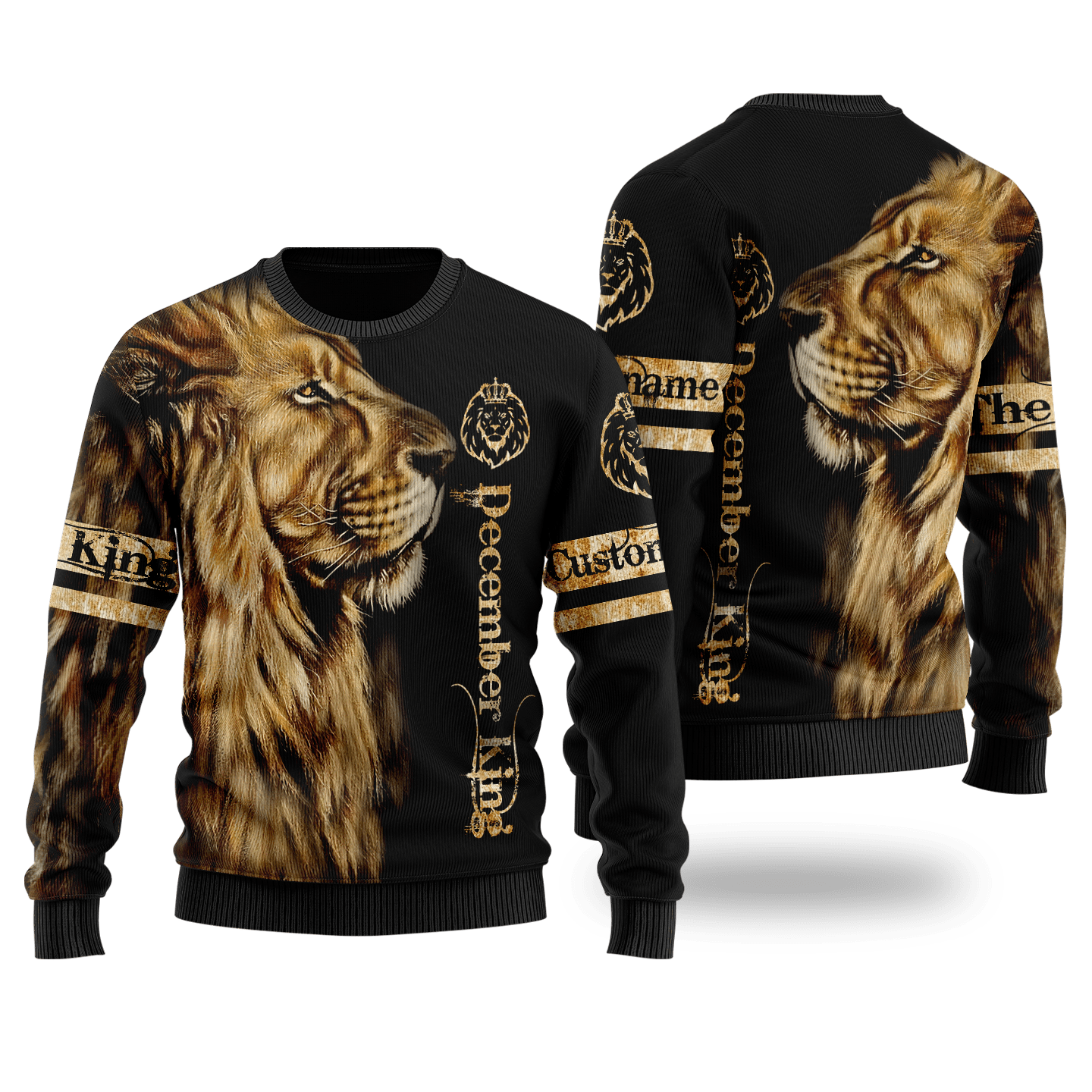 Custom Name December King 3D All Over Printed Unisex Shirts