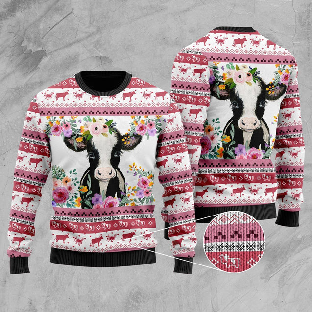 Cow For Christmas Knitted Sweater NTN10272002