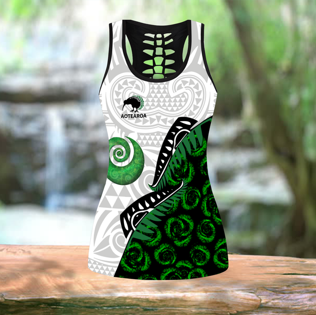 Maori pounamu jade tank top & leggings outfit for women-Apparel-PL8386-S-S-Vibe Cosy™