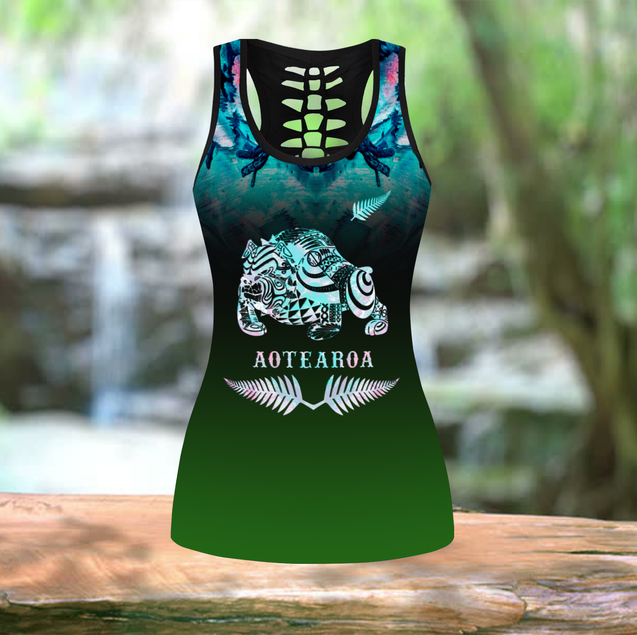 New zealand maori bulldog tank top & leggings outfit for women-Apparel-PL8386-S-S-Vibe Cosy™